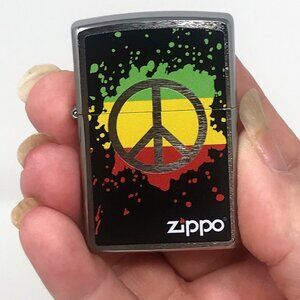 Zippo Rasta Colors Peace  Design Lighter